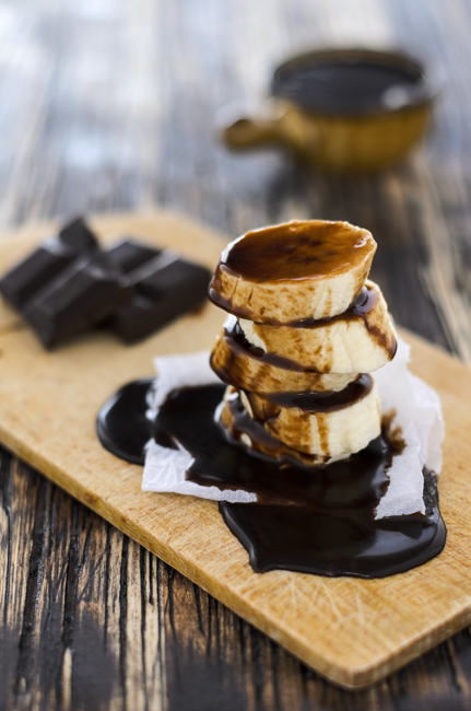 fot. Marta Reszka &copy; 2015. Banana with chocolate.
